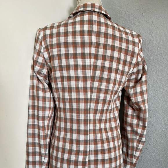 Nine West Women’s Brown and White Checkered Blazer - Picture 6 of 12
